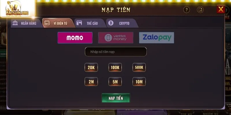 Thanh toán baowin cực nhanh chỉ trong vài phút